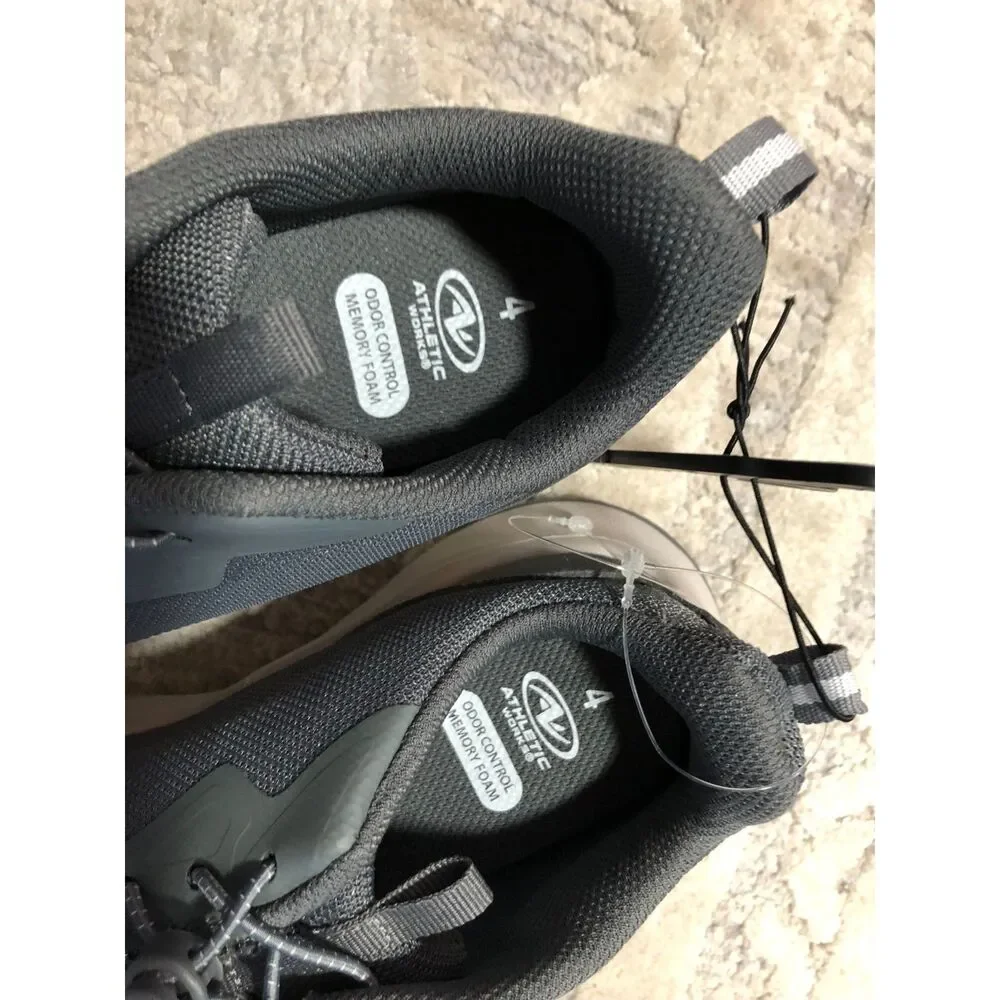 Youth Size 4 Grey Slip On Tennis Shoes